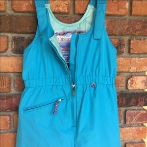 Obermeyer I-Grow Ski/Snowboard turquoise Bib 8